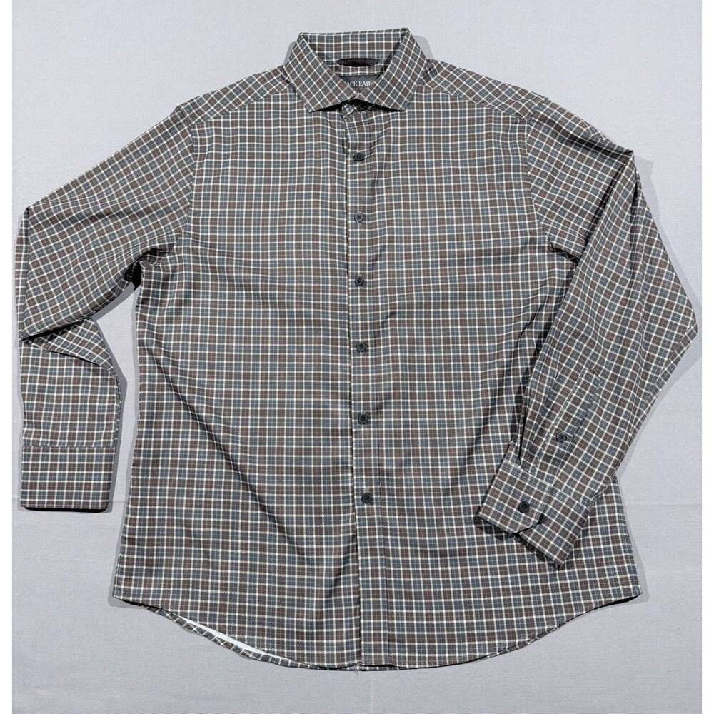 Black Label Modern Outdoor Shirt Adult Medium Maroon/Gray Plaid Classic Mens